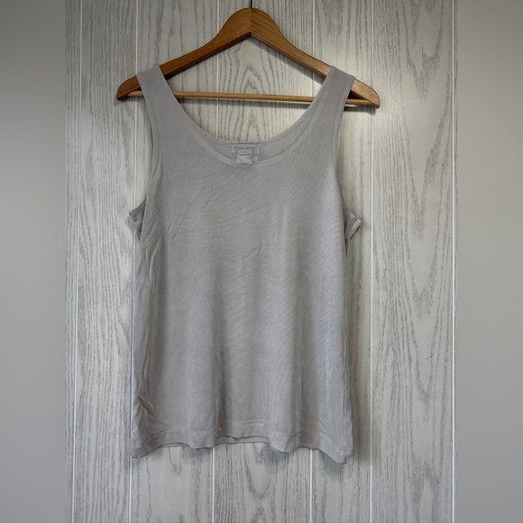 Chico’s Travelers Contemporary Vintage Taupe Tank Top Women Size Medium EUC - Picture 3 of 3